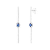 Clear Light Blue Sapphire Earrings