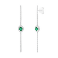 Clear Light Emerald Earrings