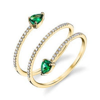 Conduit Green Garnet and Diamonds Ring - Ele Keats Jewelry