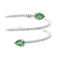 Conduit Green Garnet and Diamonds Ring - Ele Keats Jewelry