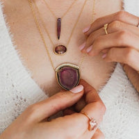 Divinity Necklace in Watermelon Tourmaline