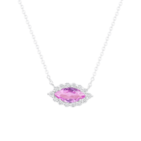 Eyelight Pink Sapphire Necklace - Ele Keats Jewelry