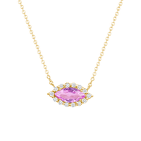 Eyelight Pink Sapphire Necklace - Ele Keats Jewelry