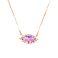 Eyelight Pink Sapphire Necklace - Ele Keats Jewelry