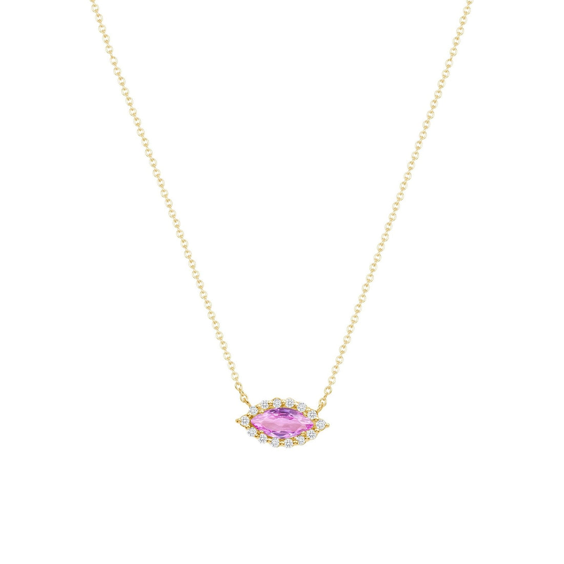 Eyelight Pink Sapphire Necklace - Ele Keats Jewelry