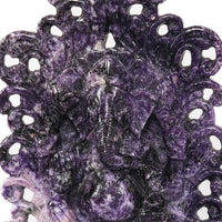 Lepidolite Ganesha Statue – Carved Crystal for Calm, Blessings & New Beginnings