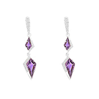 Glorious Amethyst and Diamond Earrings - Ele Keats Jewelry