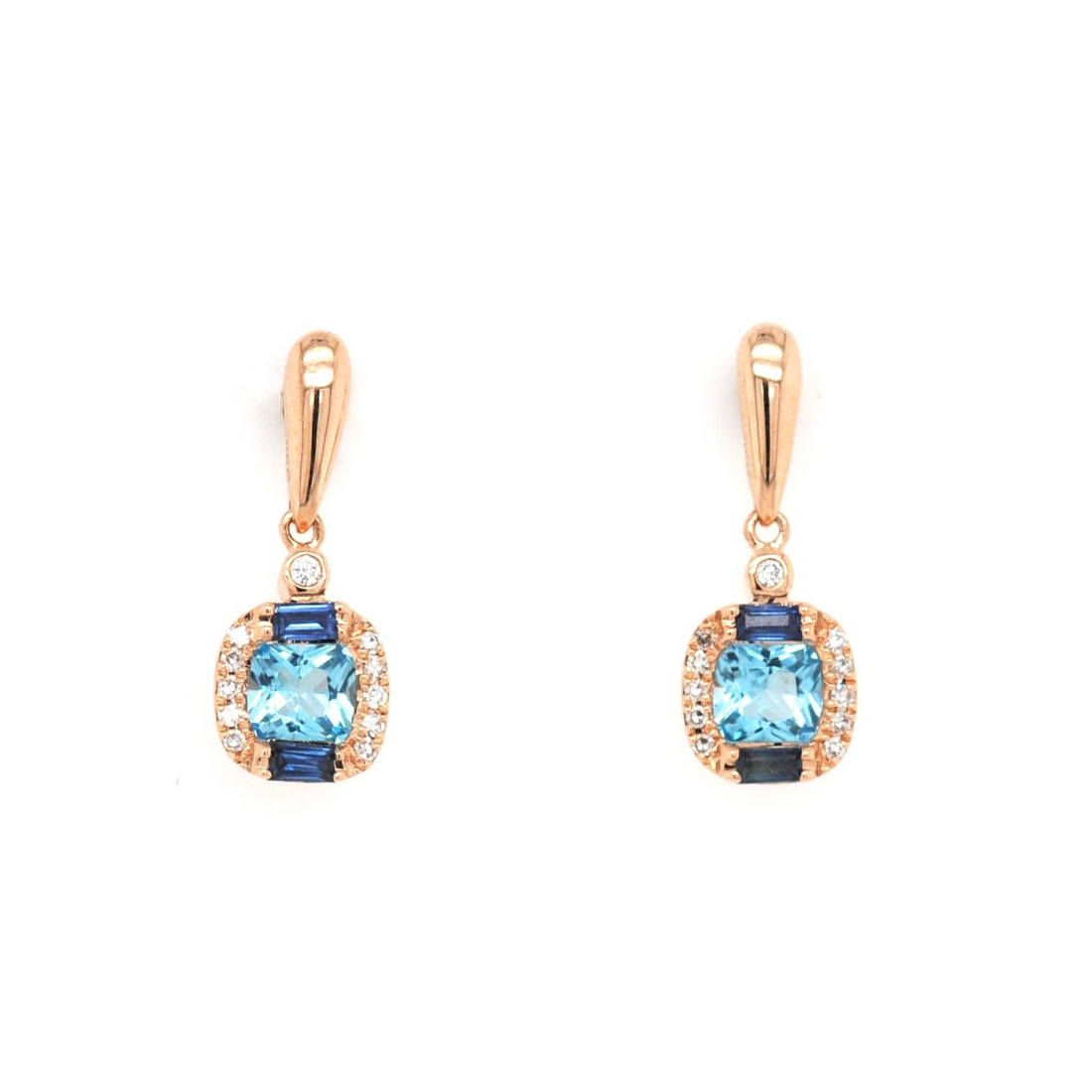 Graduate Blue Topaz Earrings