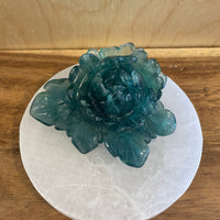 Green crystal flower on a white background