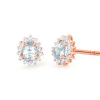Marie Aquamarine and Diamond Earrings - Ele Keats Jewelry