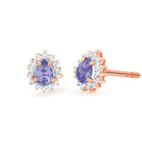 Marie Tanzanite and Diamond Earrings - Ele Keats Jewelry