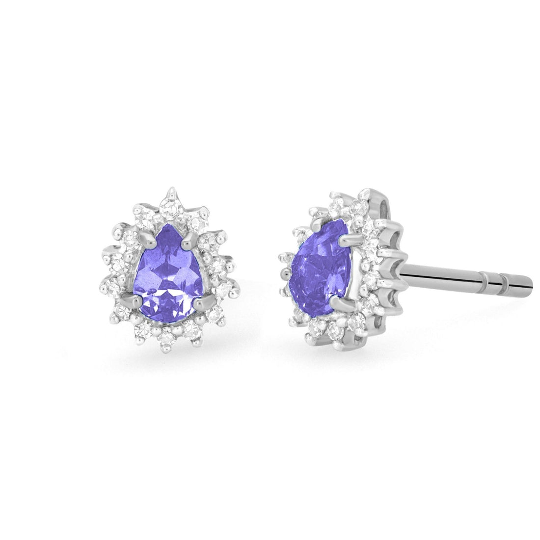 Marie Tanzanite and Diamond Earrings - Ele Keats Jewelry