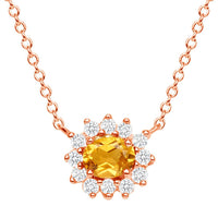 Mia Citrine and Diamond Necklace - Ele Keats Jewelry