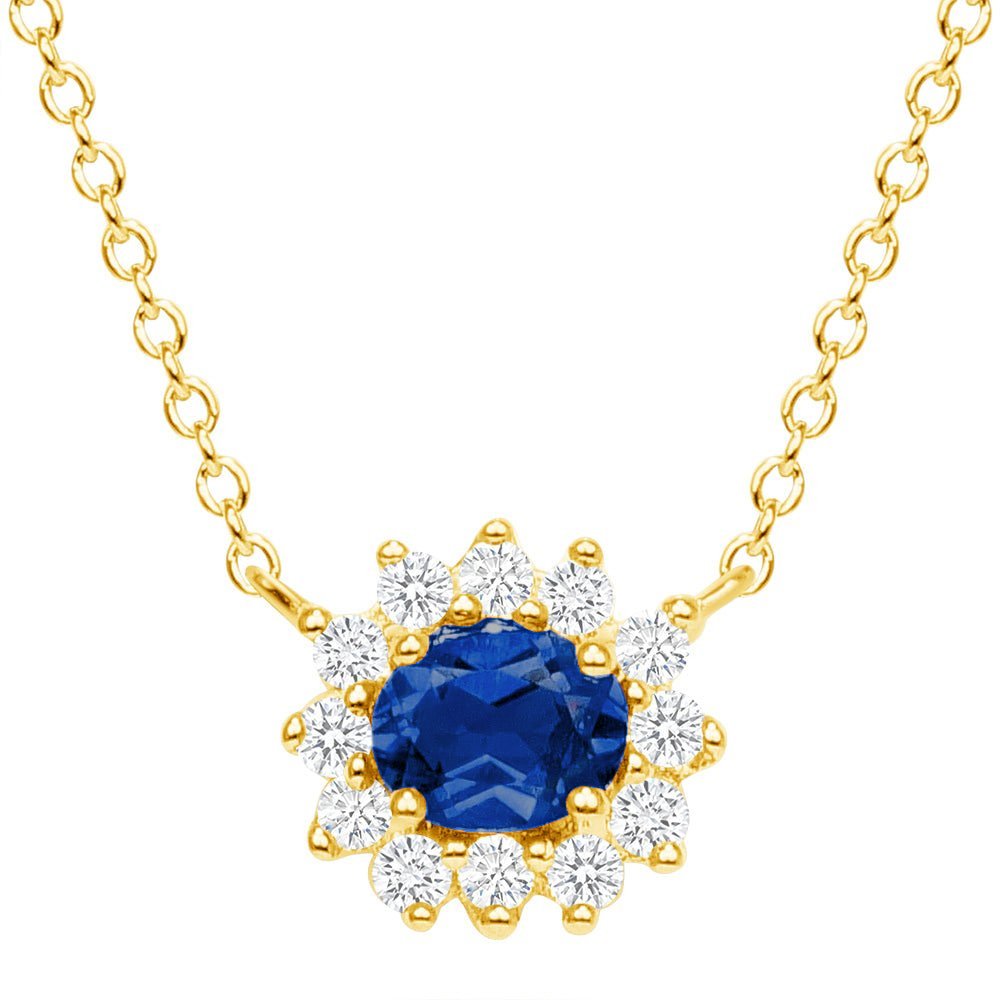 Mia Sapphire and Diamond Necklace - Ele Keats Jewelry