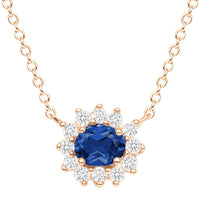 Mia Sapphire and Diamond Necklace - Ele Keats Jewelry