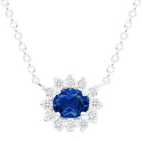 Mia Sapphire and Diamond Necklace - Ele Keats Jewelry