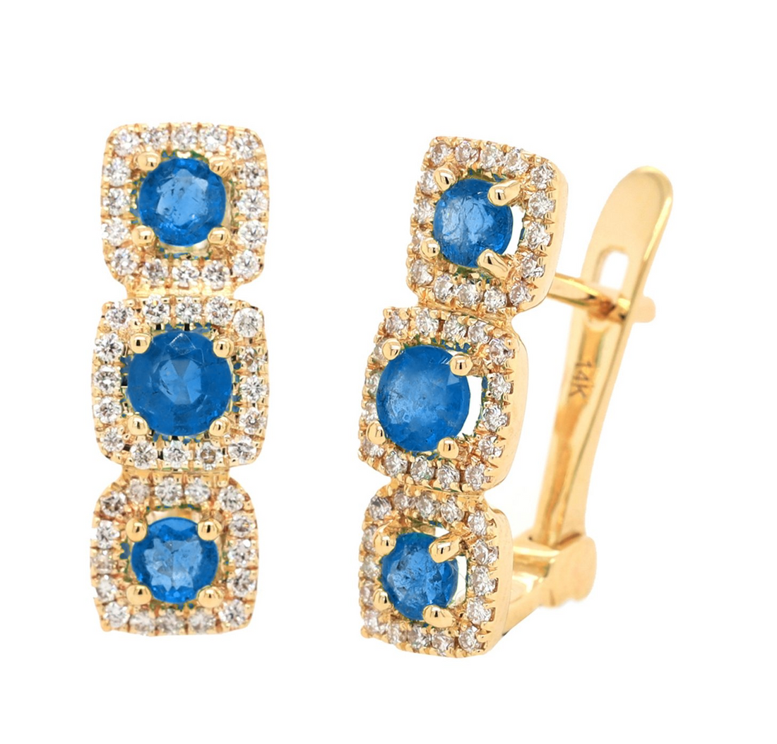 Morgan Earrings with Ceylon Sapphires