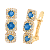 Morgan Earrings with Ceylon Sapphires