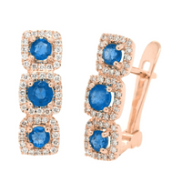 Morgan Earrings with Ceylon Sapphires