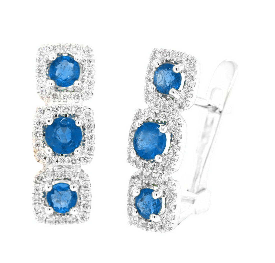 Morgan Earrings with Ceylon Sapphires