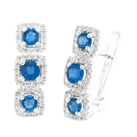 Morgan Earrings with Ceylon Sapphires