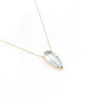 Pear-Shaped Aquamarine Divinity Necklace