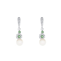 Pearl Love Emerald and Pearl Earrings - Ele Keats Jewelry