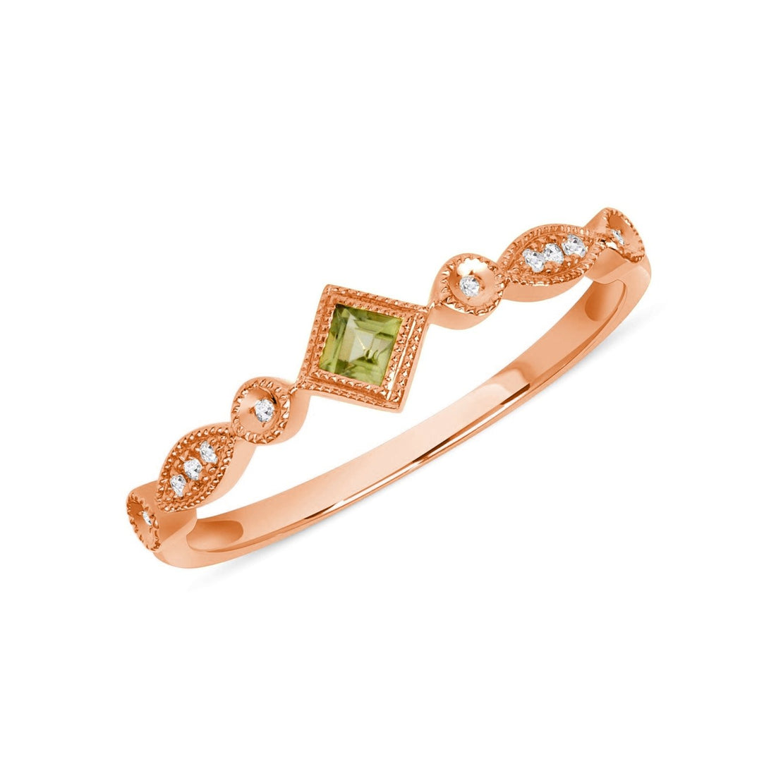 Precious Peridot and Diamond Ring - Ele Keats Jewelry