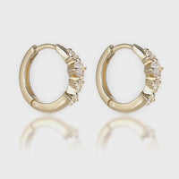 Weaver Earrings with White Sapphire