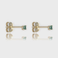 Current Earrings with Emerald