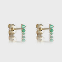 Eve Earrings with Emerald