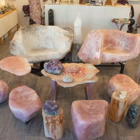 Rose Quartz Throne – Hand-Carved Crystal Chair from Brazil
