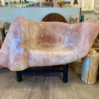 Rose Quartz Throne – Hand-Carved Crystal Chair from Brazil