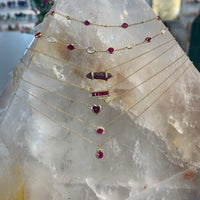 Mia Necklace with Ruby and Diamond