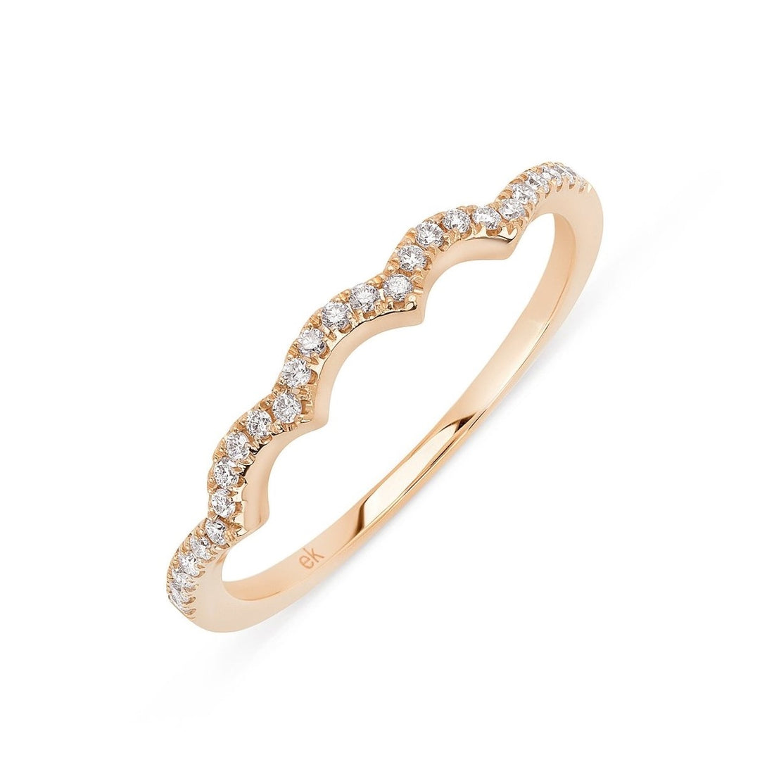 Scallop Diamond Band