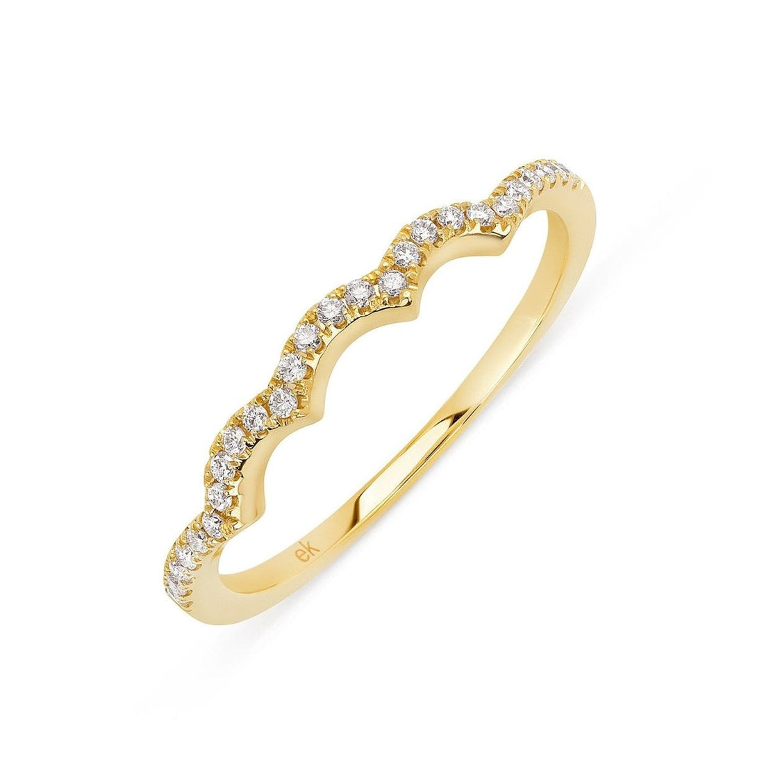Scallop Diamond Band