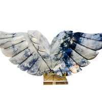 Sodalite Wings – Hand-Carved Crystal Sculpture for Insight & Protection