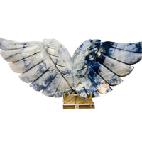 Sodalite Wings – Hand-Carved Crystal Sculpture for Insight & Protection