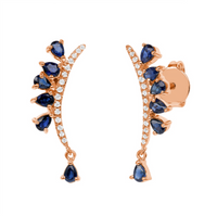 Sugar Plum Sapphire and Diamond Earrings
