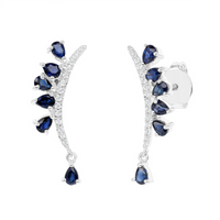 Sugar Plum Sapphire and Diamond Earrings