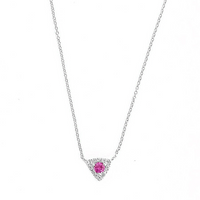 Trifecta Necklace with Ruby