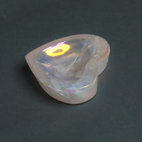 Angel Aura Rose Quartz Heart Bowl