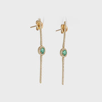 Clear Light Emerald Earrings