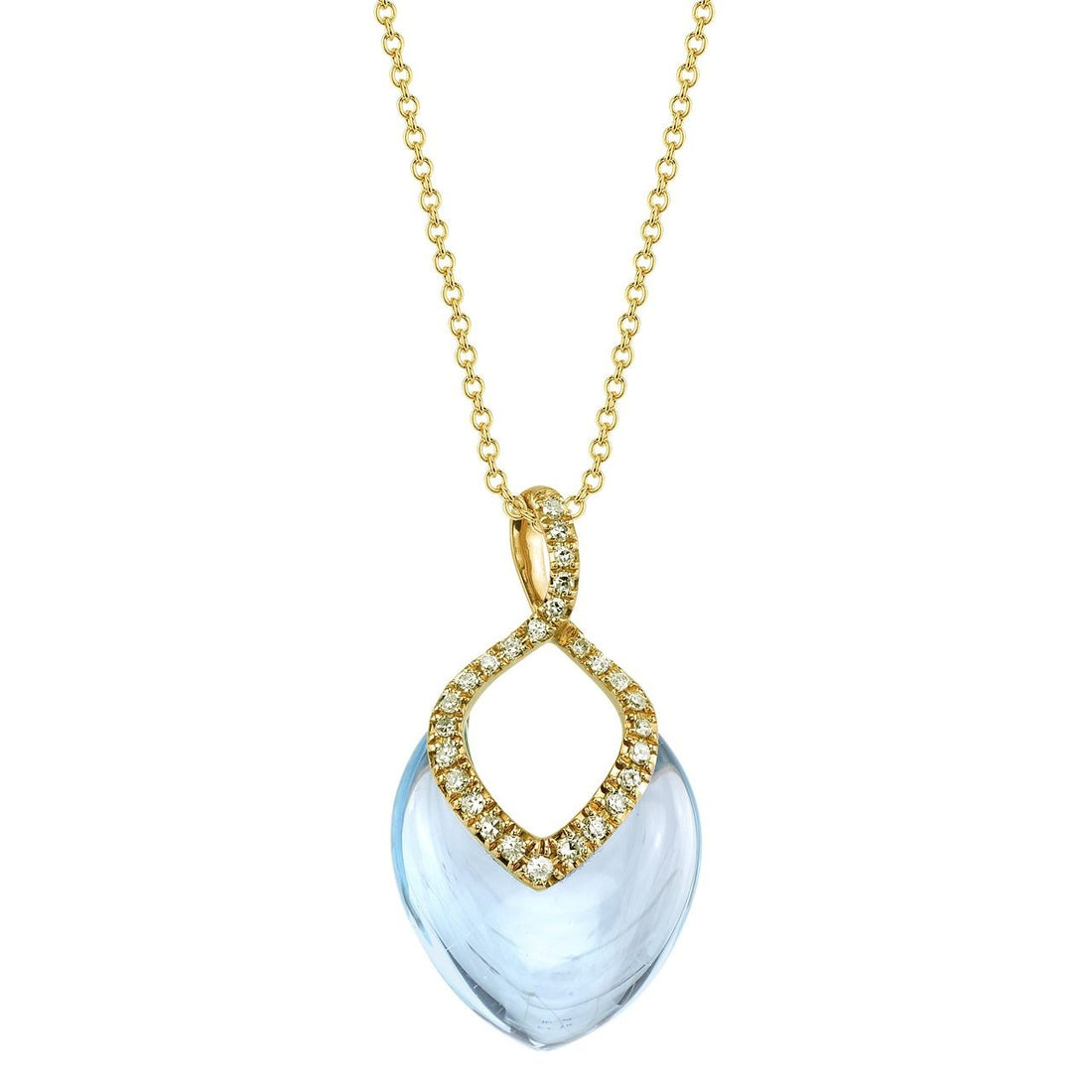 Brilliant Necklace Blue Topaz