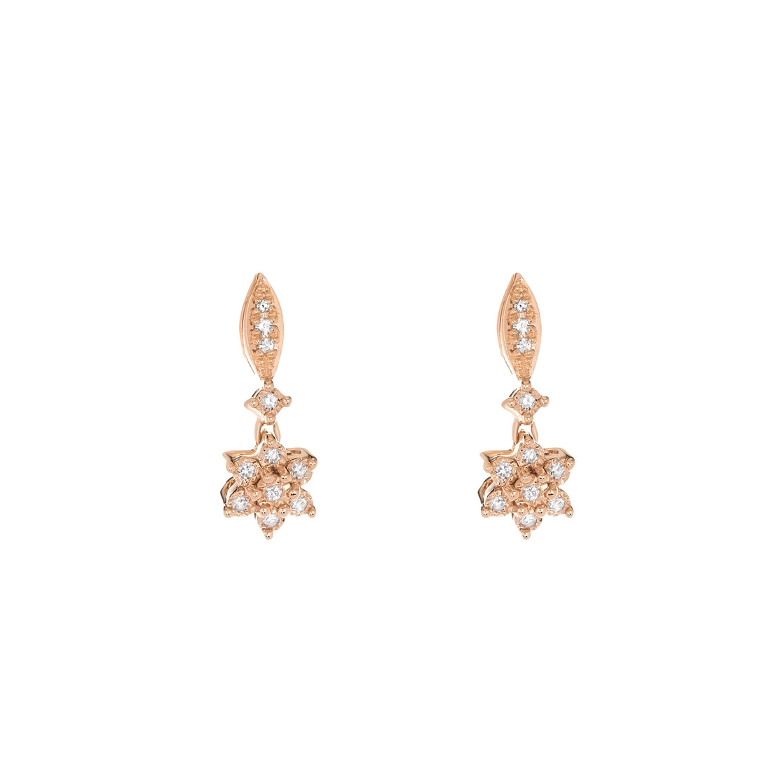 Star-Drop Diamond Earrings