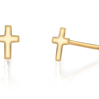 Baby Cross Studs - Ele Keats Jewelry