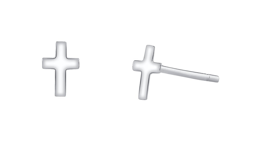 Baby Cross Studs - Ele Keats Jewelry