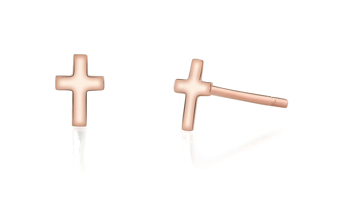 Baby Cross Studs - Ele Keats Jewelry