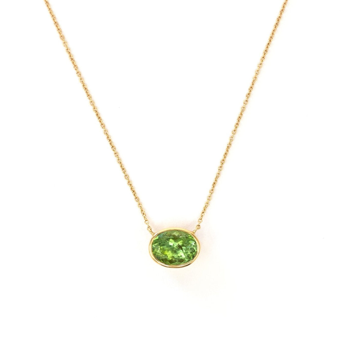 Green Tourmaline Divinity Necklace - Ele Keats Jewelry