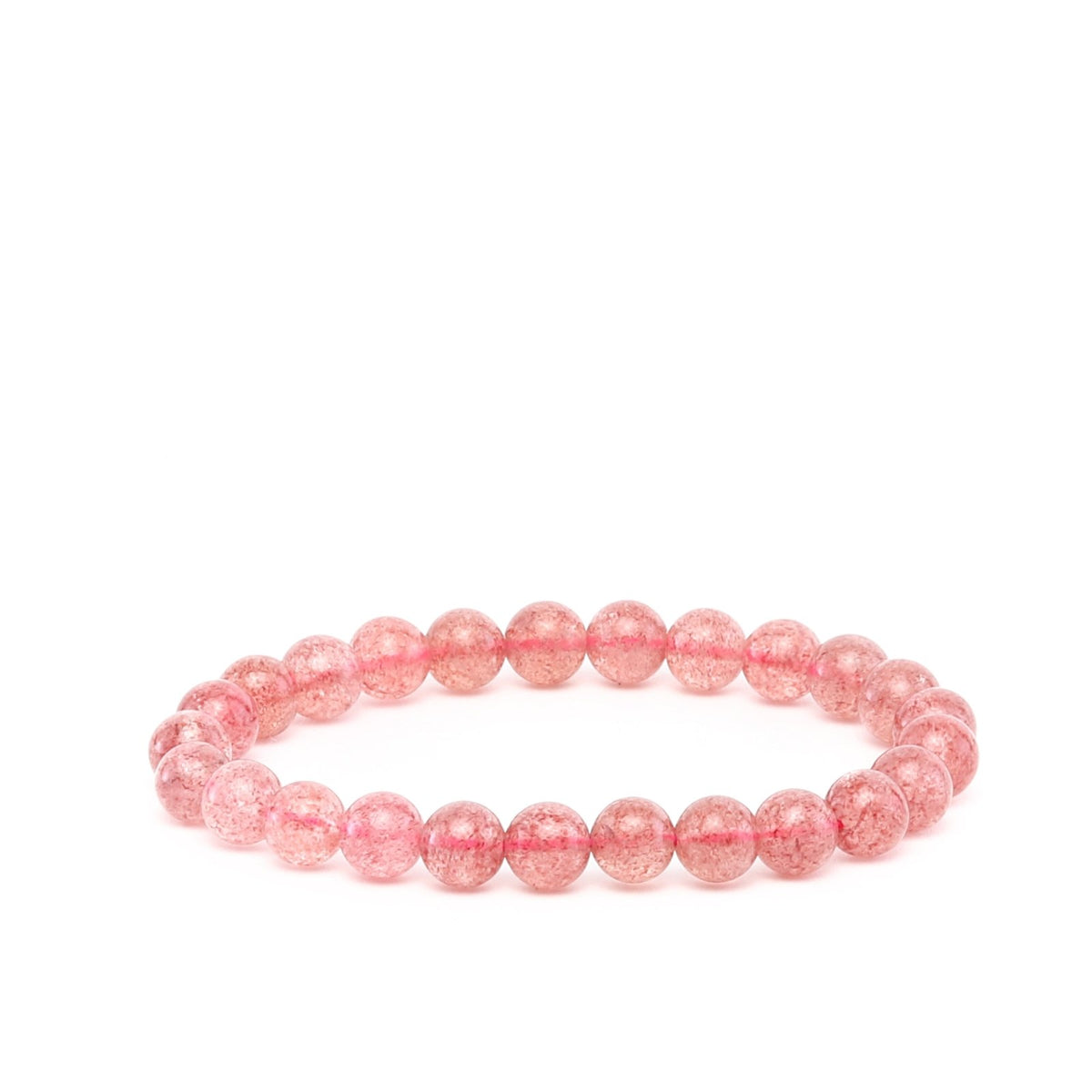 DearBracelet-Natural Small Faceted Strawberry Quartz Bracelet, about 3mm  Beads with 2inches(5cm) Gold-plated Stainless Steel Chain, Priced